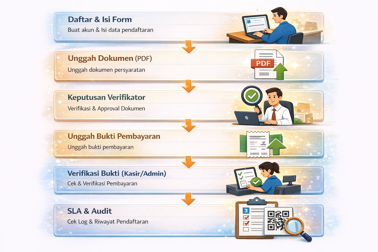 Proses pendaftaran dan verifikasi surat kuasa di e-REGISTA